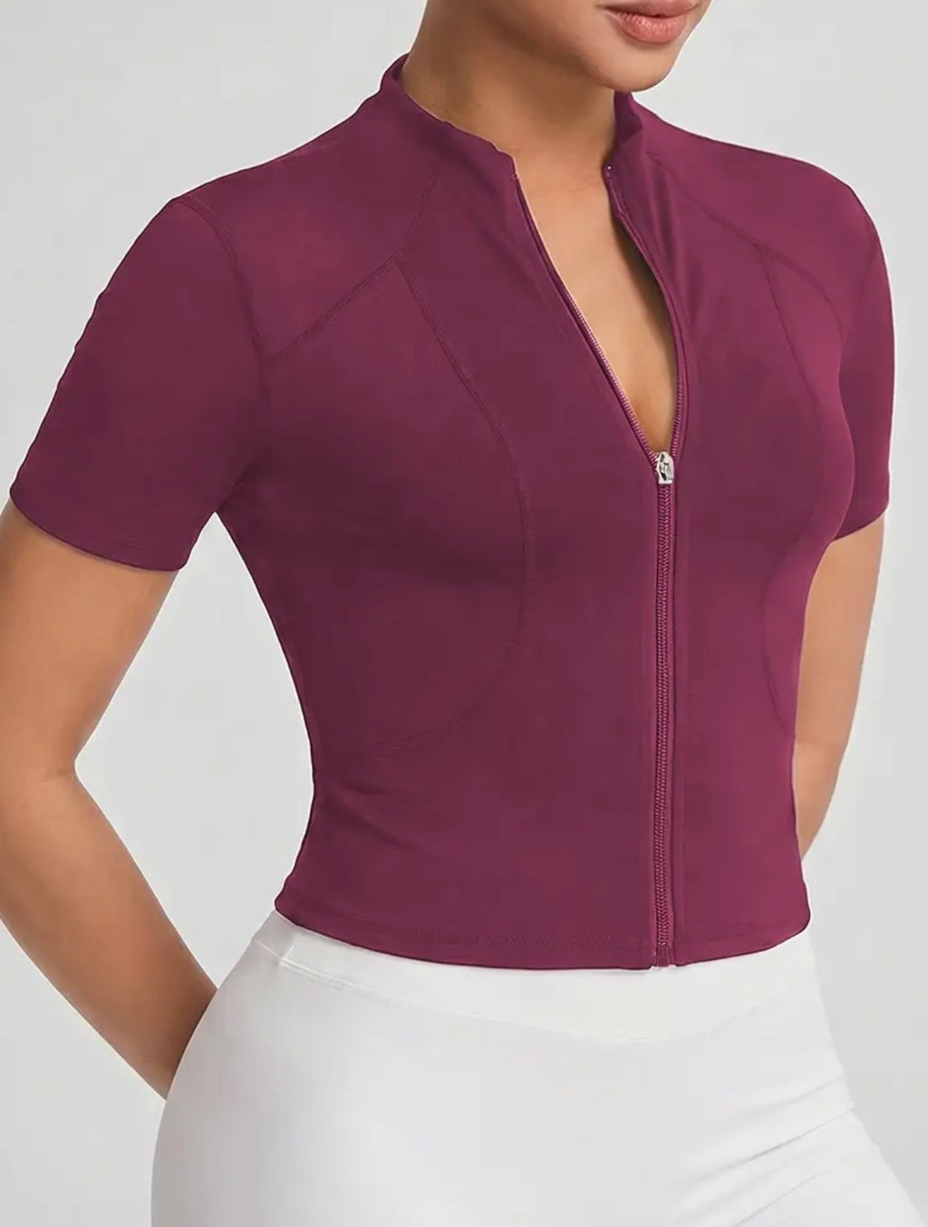 Short Zip Yoga Shirt