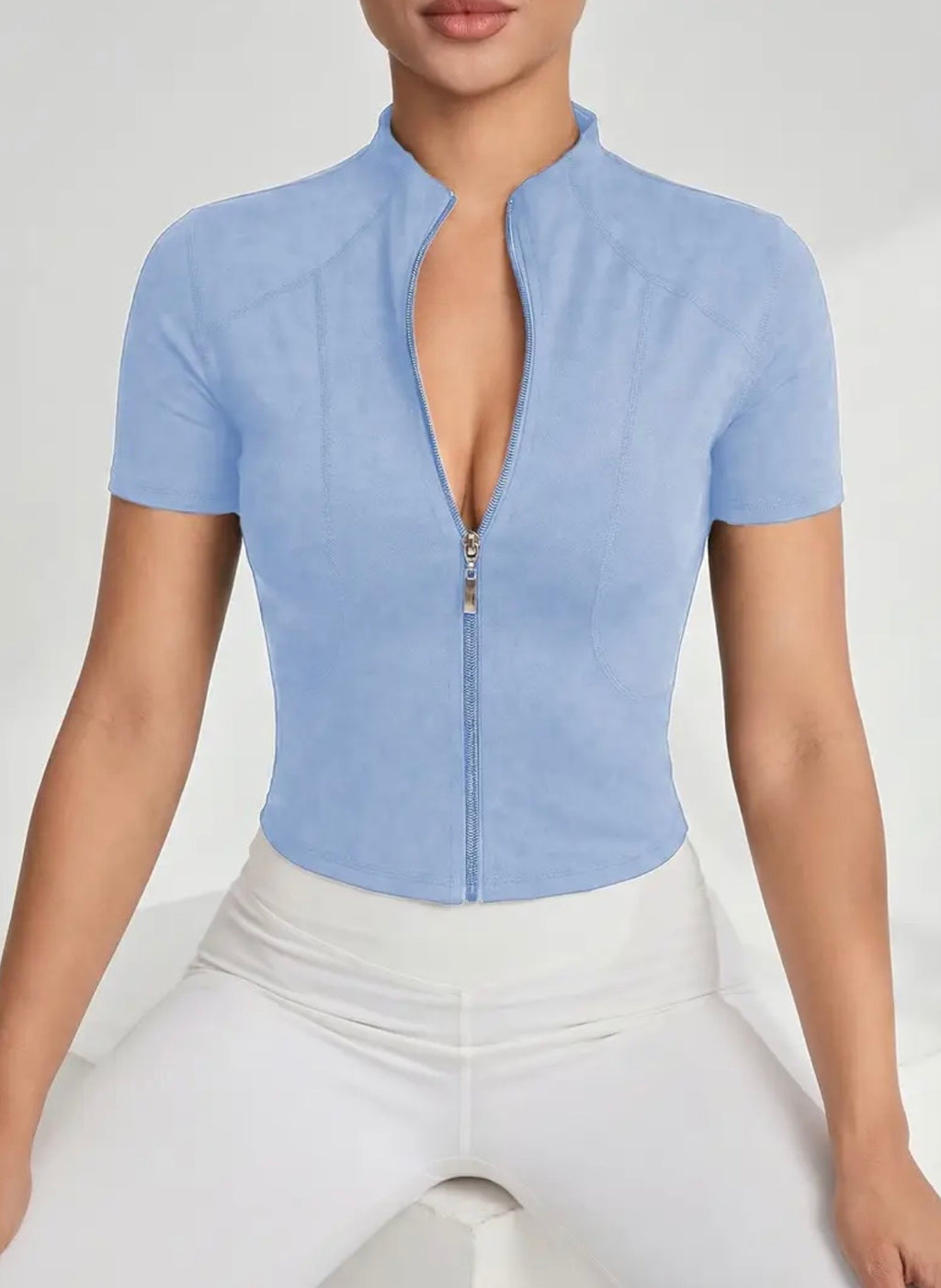 Short Zip Yoga Shirt