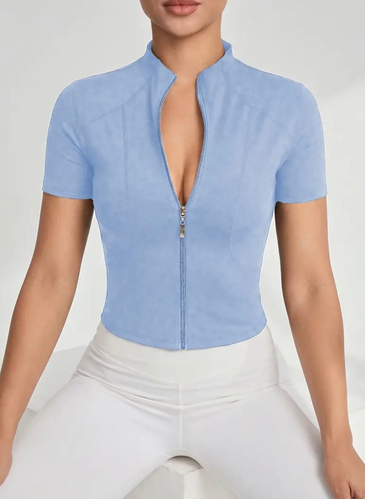 Short Zip Yoga Shirt
